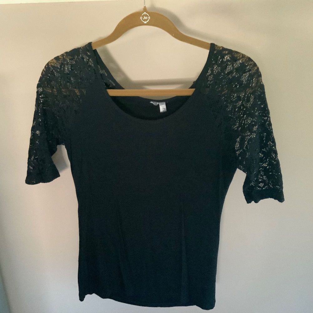 Black Lace T-Shirt